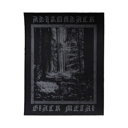 Dark Silver Adirondack Black Metal Back Patch