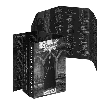 Deathly Pale by Parusight, cassette J-card cover and interior unfolded